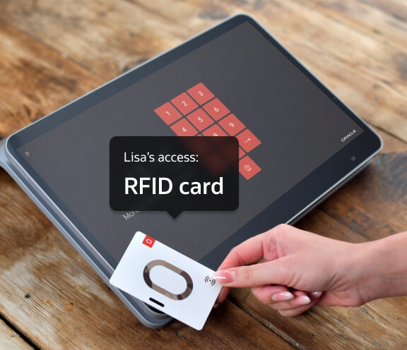 RFID key cards for login
