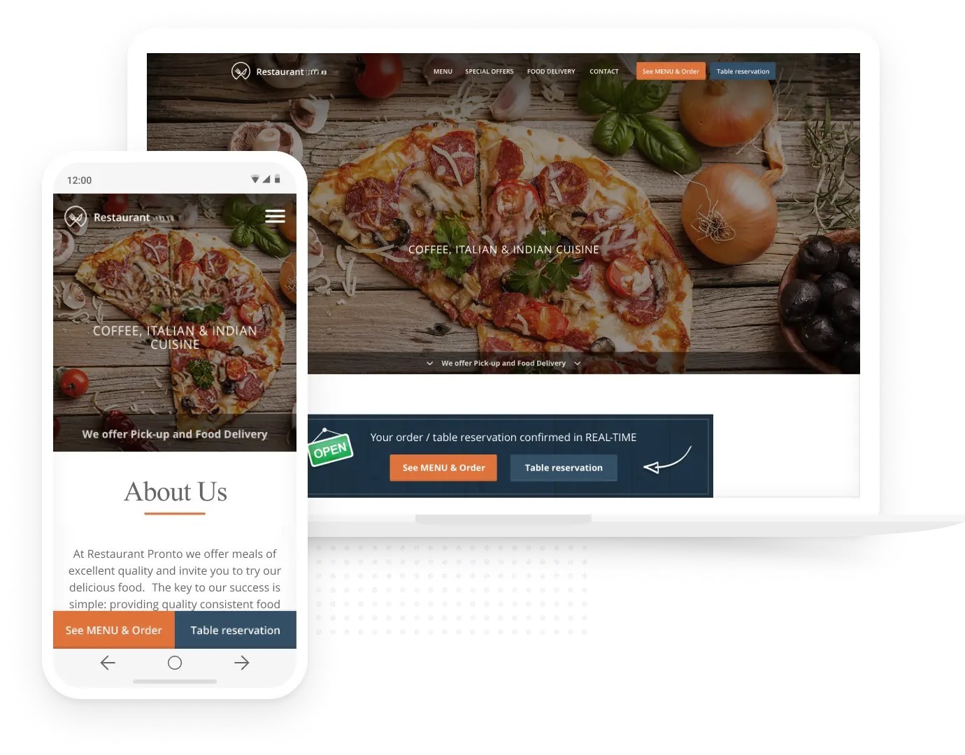 Don't have a food order website yet? Use our online ordering website software to instantly create a beautiful and intuitive online food ordering website